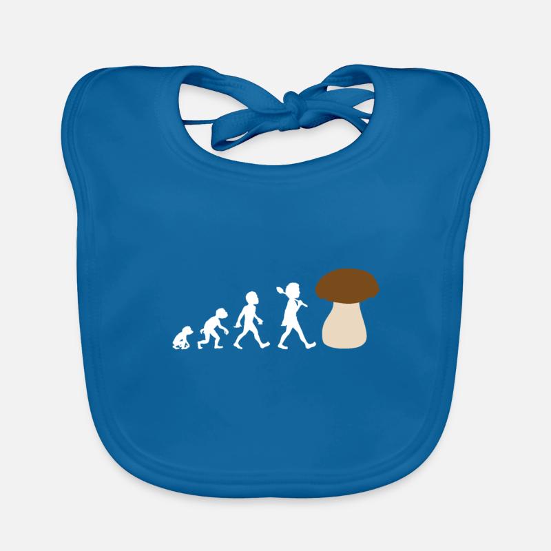 Evolution Design von einem Steinpilz Baby Bio-Lätzchen