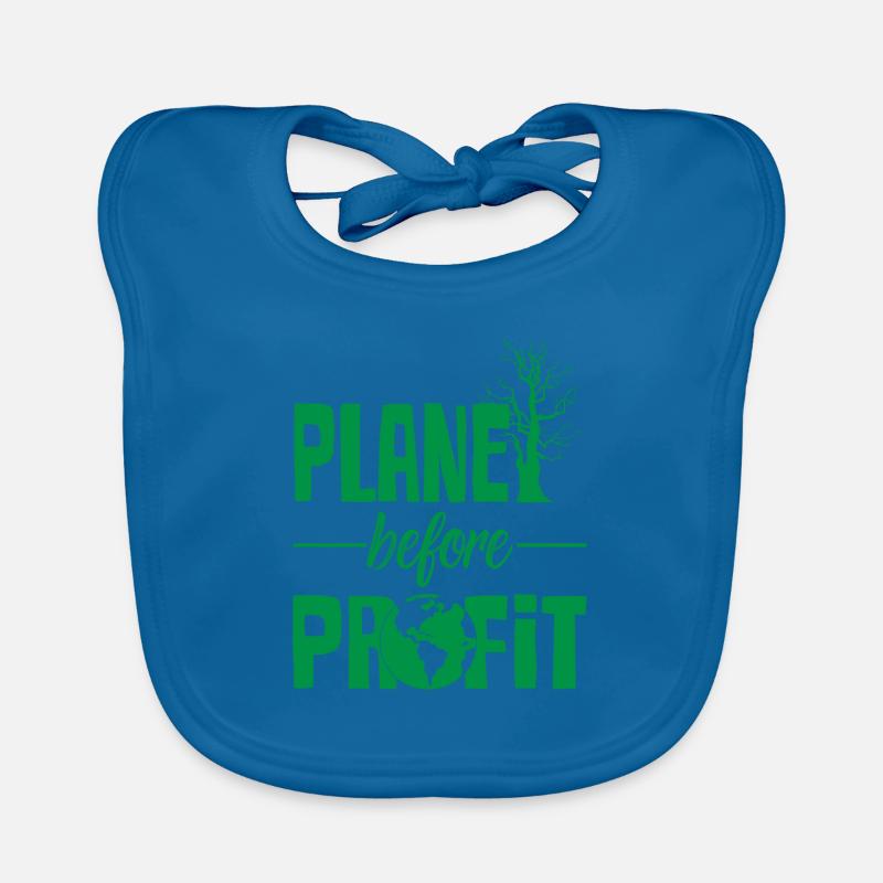 Klimaschutz - Baby Bio-Lätzchen - Pfauenblau