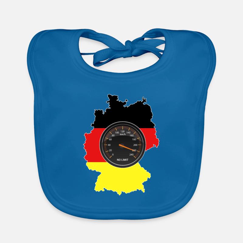 No speed limit on German motorways Organic Baby Bibs