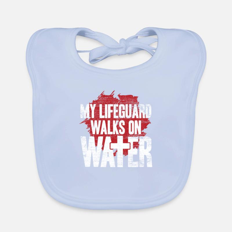 Jesus float swimming Organic Baby Bibs