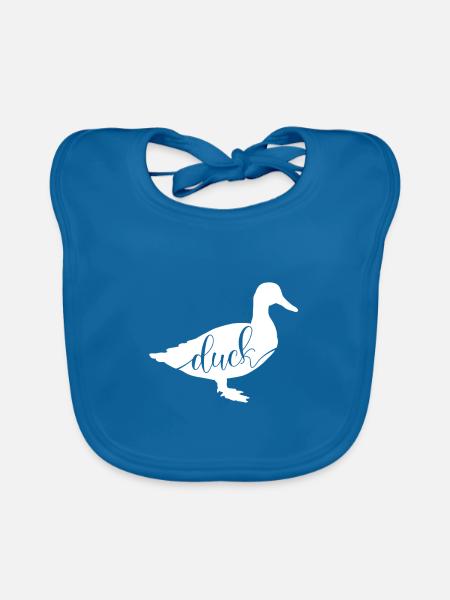 Ente - Baby Bio-Lätzchen - Pfauenblau