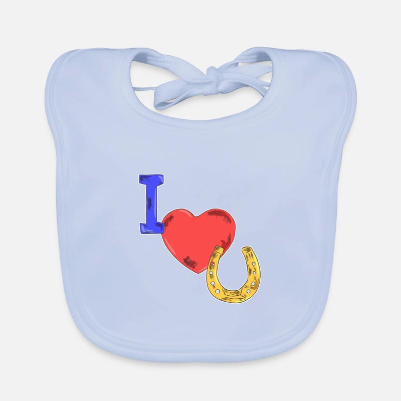 Idée cadeau chevaux Bavoir bio Bébé