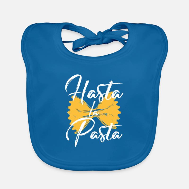 Pâtes pâtes - Bavoir bio Bébé - bleu paon