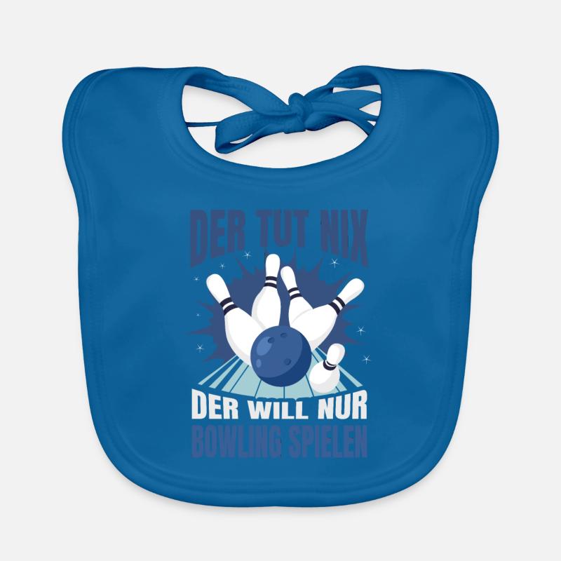 Der Tut Nix Der Will Nur Bowling Spielen Bowler Baby Bio-Lätzchen