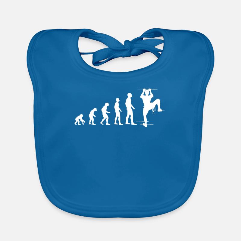 Klettern Evolution Lustig Bergsteigen Geschenk Baby Bio-Lätzchen