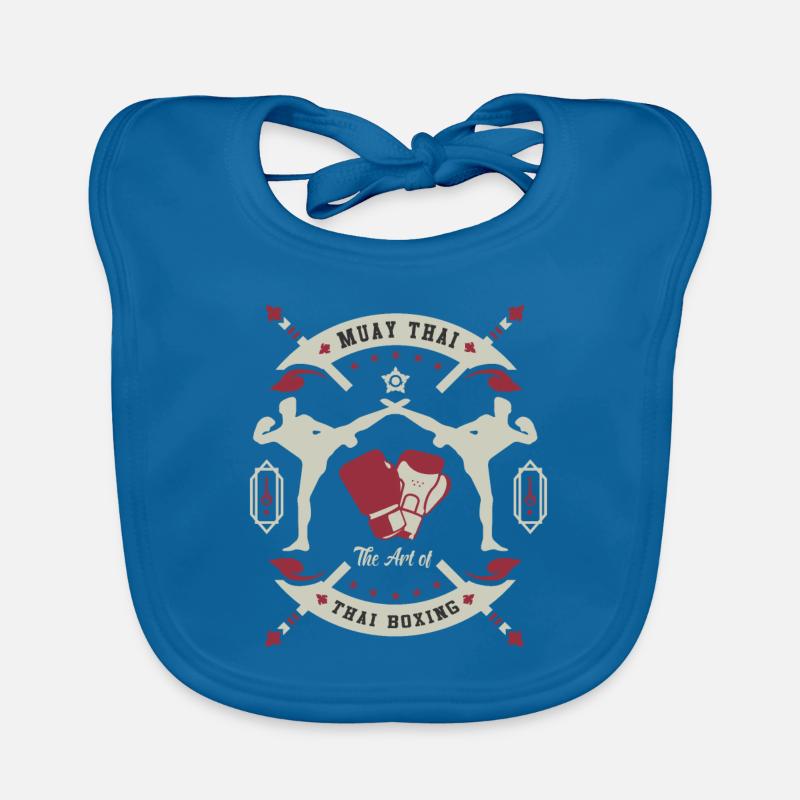 Muay Thai Boxing Kickboxing Art de la boxe thaïlandaise Bavoir bio Bébé