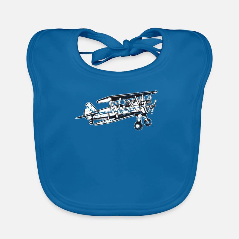 Biplane Airplane Pilot Flight Instructor Cadeau Bavoir bio Bébé