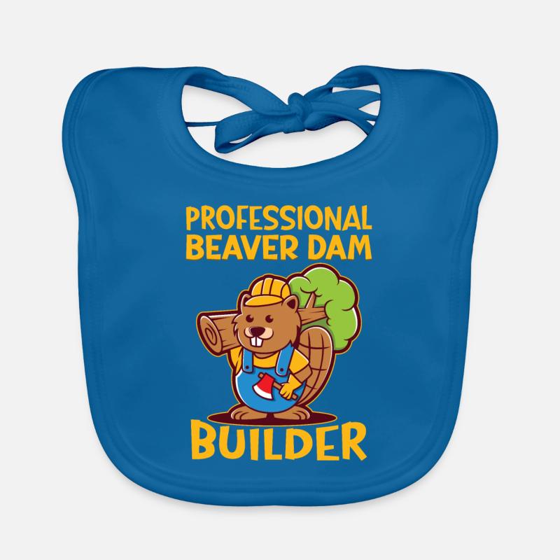 Professional Beaver Dam Builder - Construction Worker Organic Baby Bibs