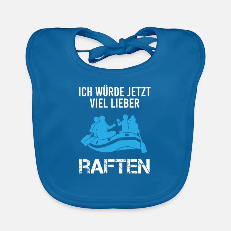 Rafting Wildwasserboot Lustiger Spruch Geschenk Baby Bio-Lätzchen