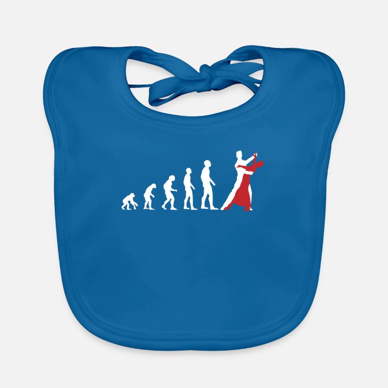 Evolution Dance Couple: From Monkey to Elegance Gift Organic Baby Bibs