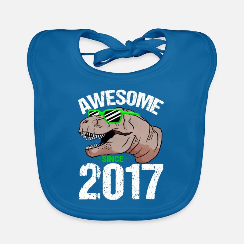 T-Rex legend party hit since 2017 Organic Baby Bibs