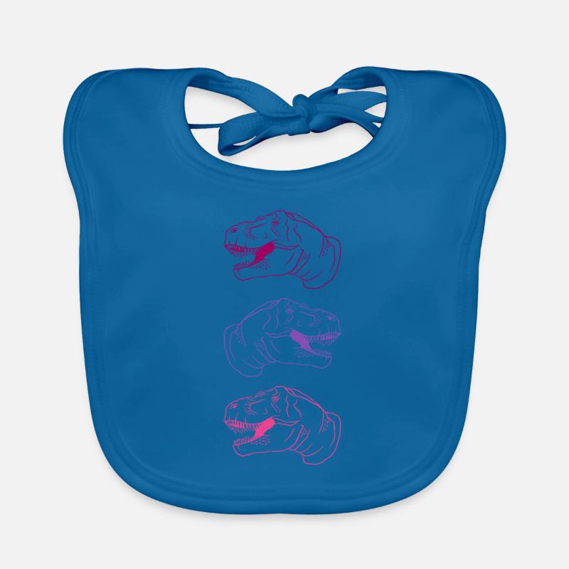 T-Rex Trio Neon Stil Cool Geschenkidee Baby Bio-Lätzchen