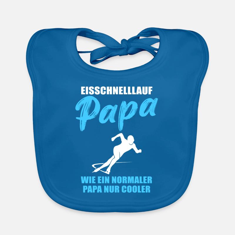 Eisschnelllauf Papa Cool Geschenk Baby Bio-Lätzchen
