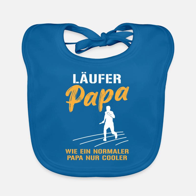 Cooler Läufer Papa Spruch Baby Bio-Lätzchen