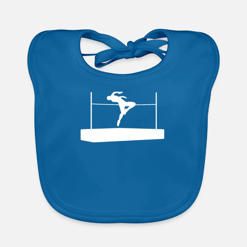 High Jump Elegance Flying Art Athlete - Gift Organic Baby Bibs
