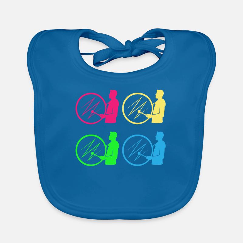 Colorful drummer – beat in every note Organic Baby Bibs