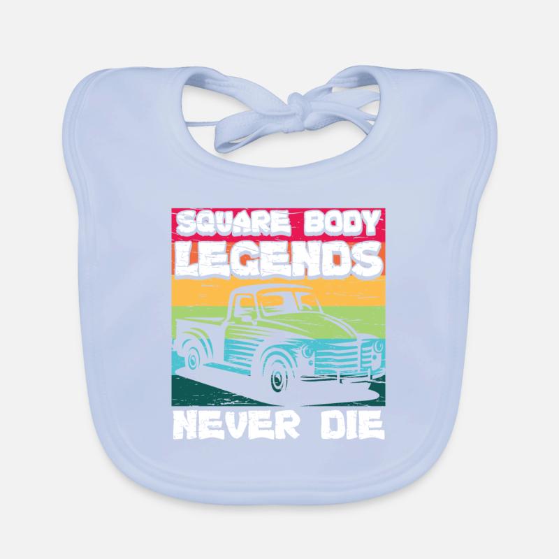 Square Body Legends Never Forget Organic Baby Bibs