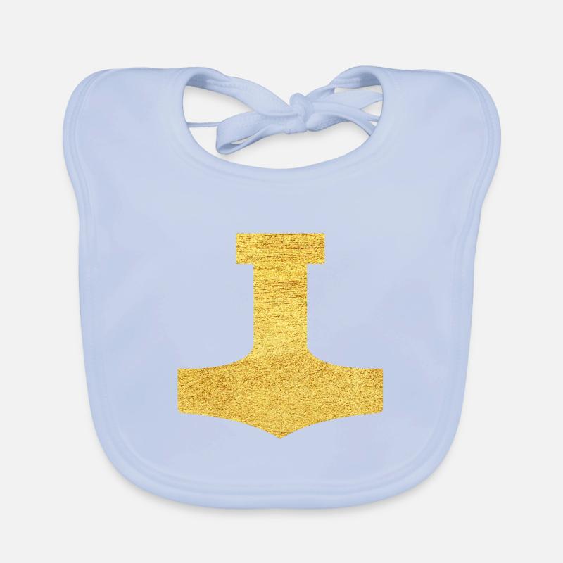 Mjölnir Schutzsymbol Mjölnir Thors Hammer Baby Bio-Lätzchen