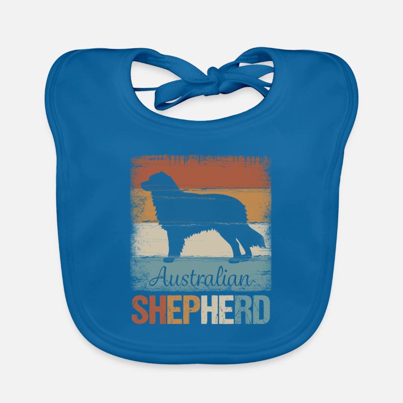 Australian Shepherd - Baby Bio-Lätzchen - Pfauenblau