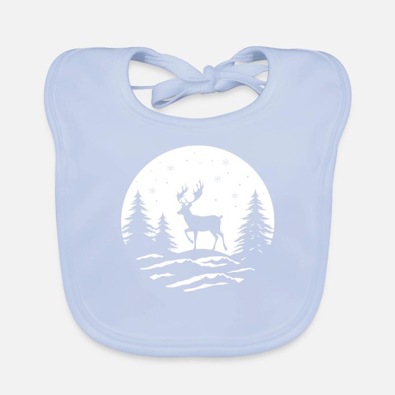 Xmas Reindeer Organic Baby Bibs
