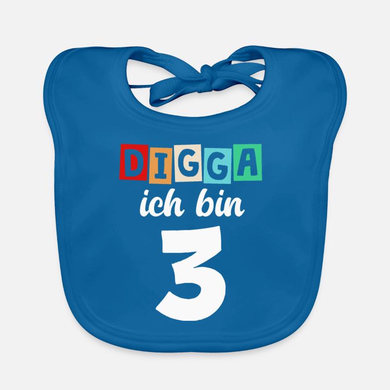 Digga Ich Bin 3 Jahre 3. Geburtstag Baby Bio-Lätzchen