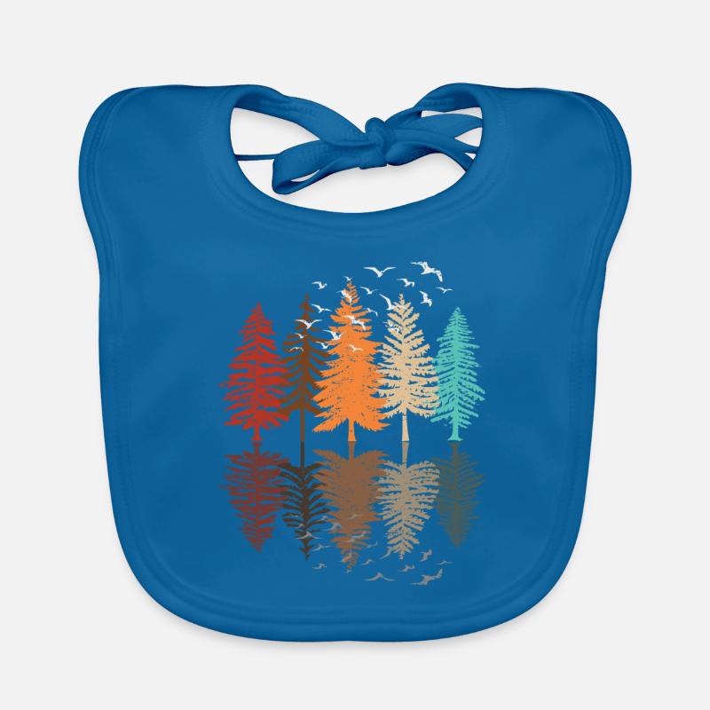 Forest Wildlife Nature Trees Reflection Landscape Organic Baby Bibs