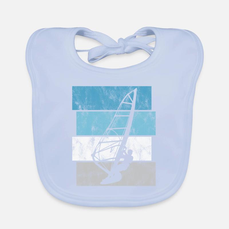Planche à voile Rétro Windsurfer Bavoir bio Bébé