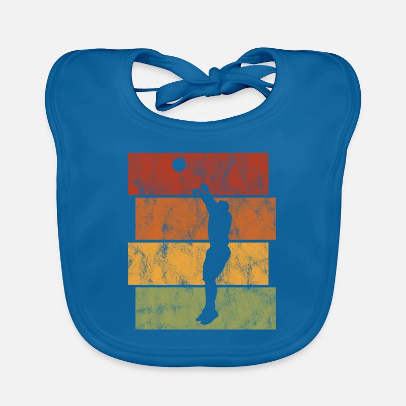 Basket basket basketteur basketteur - Bavoir bio Bébé - bleu paon