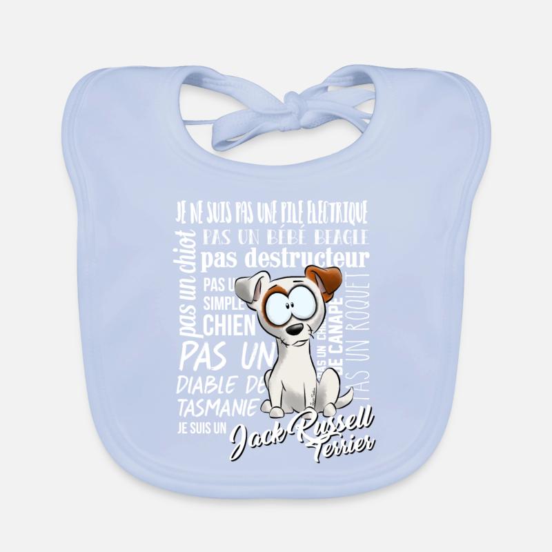 Je suis Jack Russell Terrier 1 - blancFR Bavoir bio Bébé