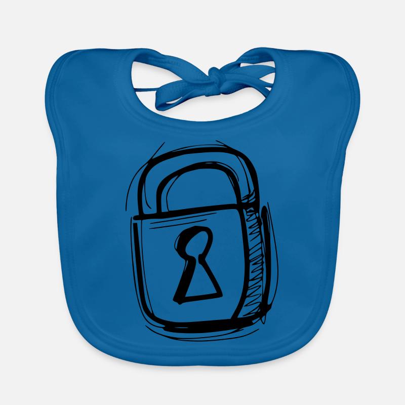 Castle - Padlock Organic Baby Bibs