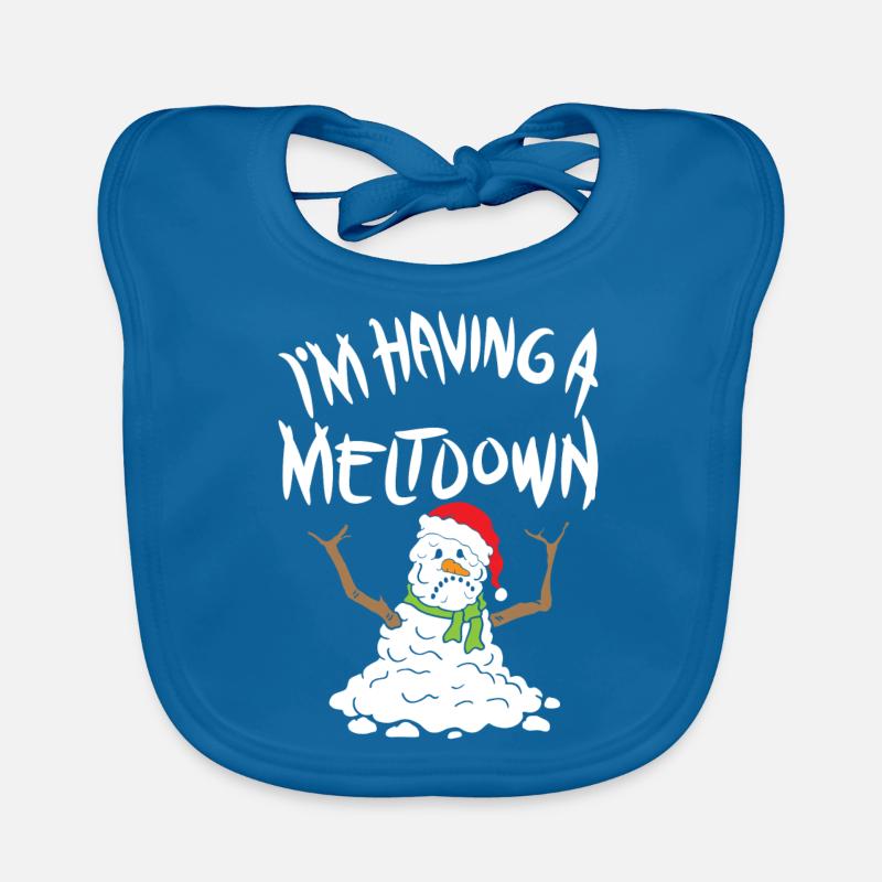 Funny Winter I'm Having A Meltdown Gift Organic Baby Bibs