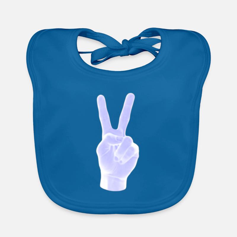 neon peace Baby Bio-Lätzchen