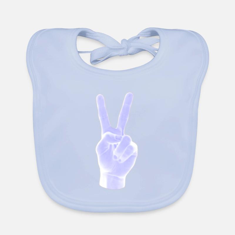 neon peace Baby Bio-Lätzchen