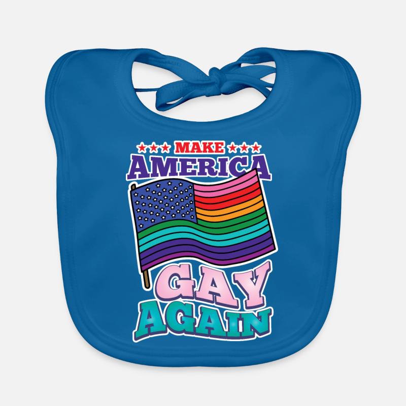 LGBT LGBTQ Regenbogen Schwul Lesbisch Geschenk Baby Bio-Lätzchen