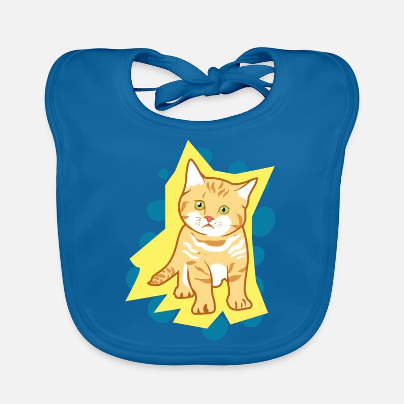 Doux chat triste bébé Bavoir bio Bébé