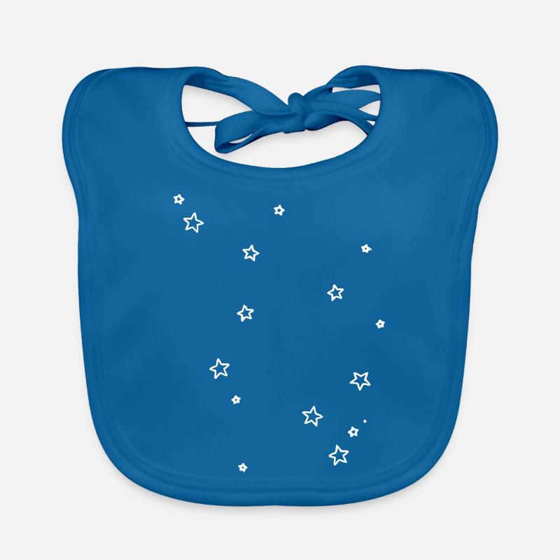 sterne - Baby Bio-Lätzchen - Pfauenblau