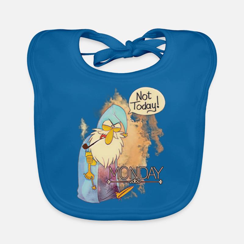 I hate monday not today! Wizard design Organic Baby Bibs