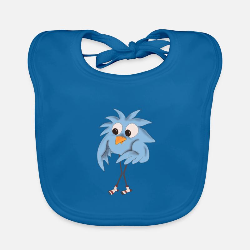 Gerdi s’en va - Bavoir bio Bébé - bleu paon