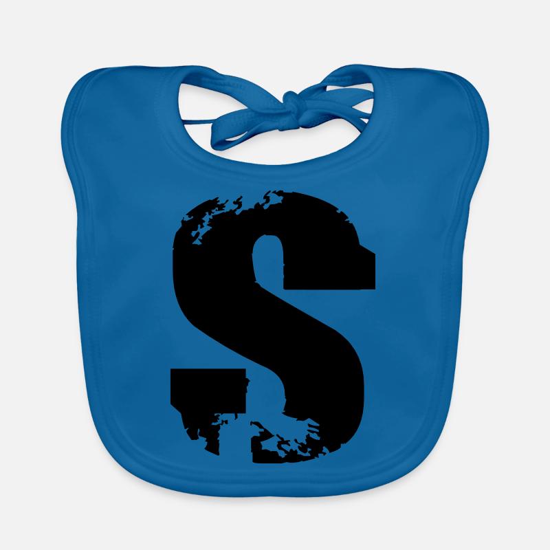 S - Buchstabe Baby Bio-Lätzchen
