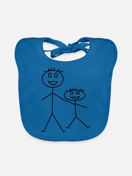 Bruder - Baby Bio-Lätzchen - Pfauenblau - Vorne