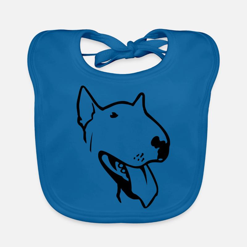 Bullterrierer Terrier Bulldoge Pitbull - Baby Bio-Lätzchen - Pfauenblau