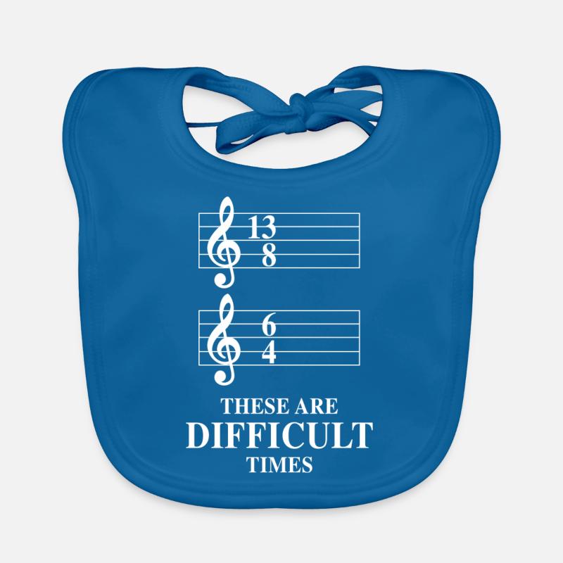 13/8 6/4 These Are Difficult Times Organic Baby Bibs