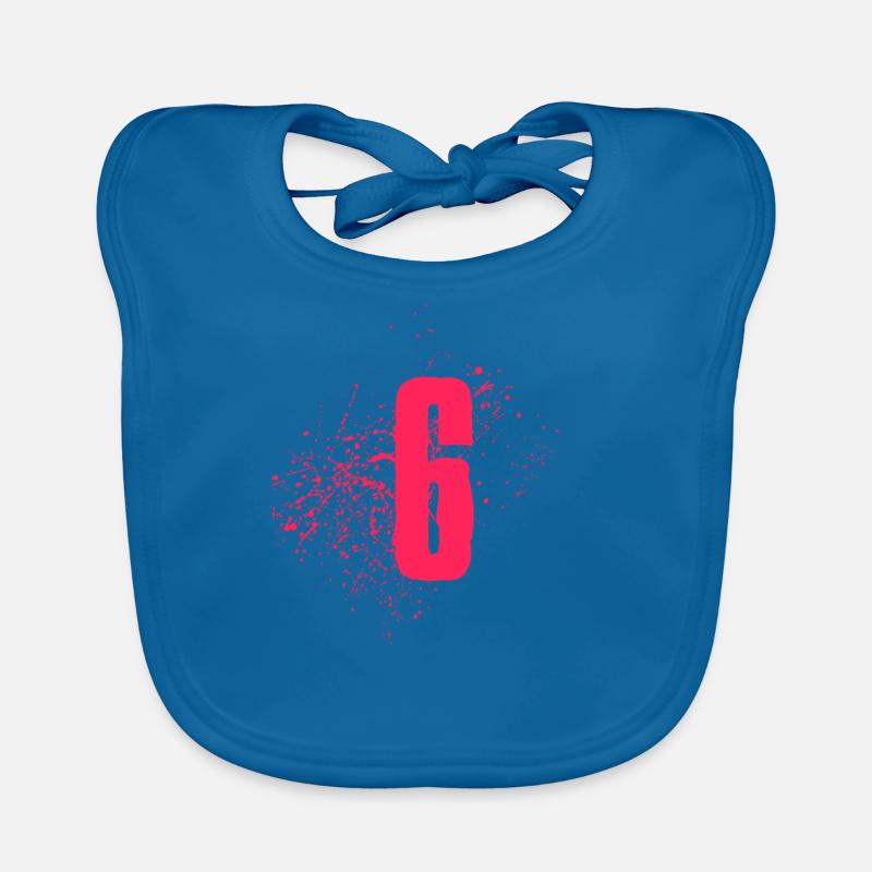 6 Number Organic Baby Bibs