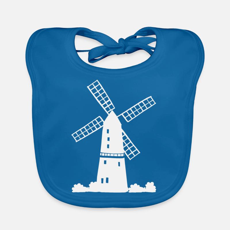 Windmühle Urlaub Ferien Baby Bio-Lätzchen
