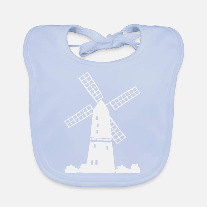 Vacances au moulin à vent Bavoir bio Bébé
