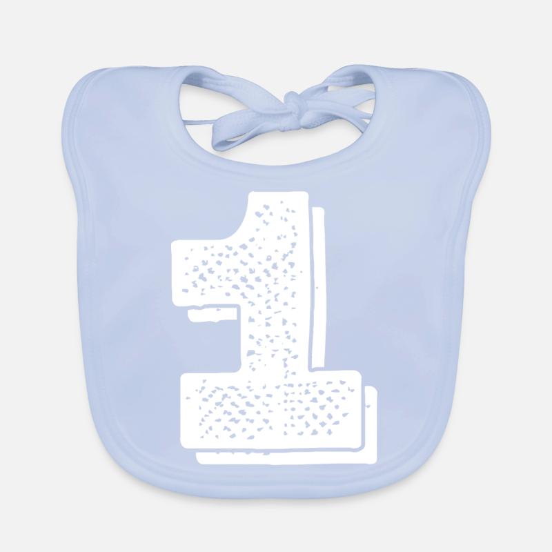 number 1- 1st anniversary Organic Baby Bibs