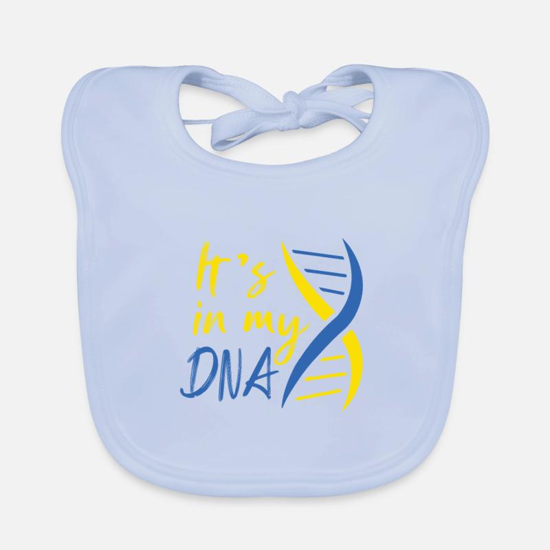 C’est dans mon adn Ukraine Vintage Drapeau ukrainien Bavoir bio Bébé