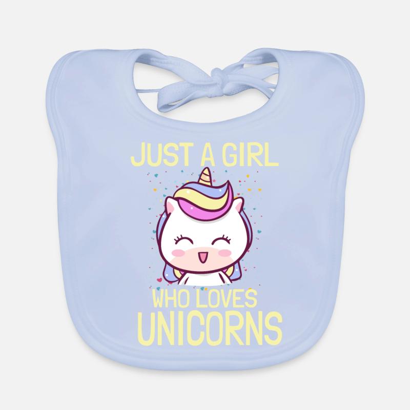 Nur ein Mädchen das Einhorn liebt Baby Bio-Lätzchen