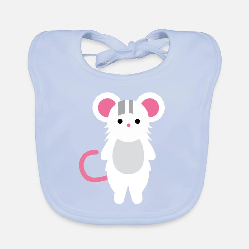 Cute little mouse, vector art Organic Baby Bibs