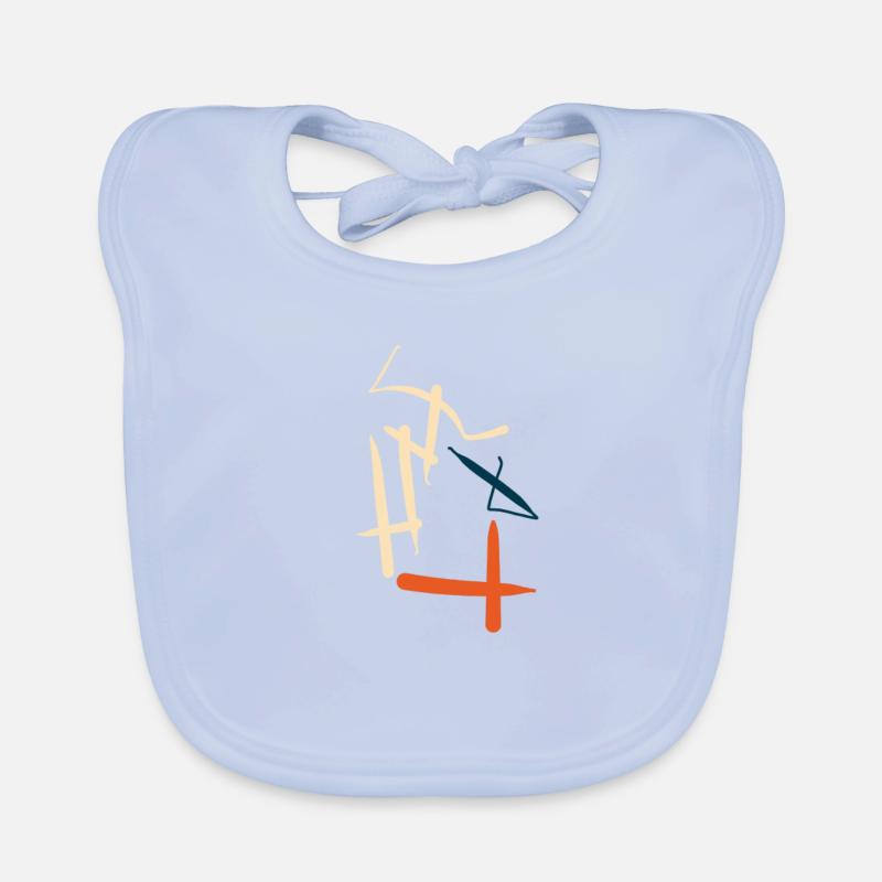 Abstrakte Kunst auf T-Shirt Baby Bio-Lätzchen